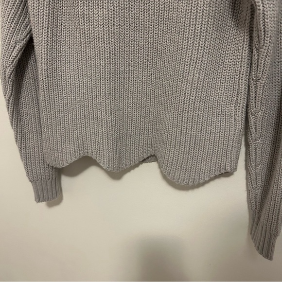 DEX GREY SWEATER WITH SCALLOPED EDGE SIZE US XS - Picture 6 of 7